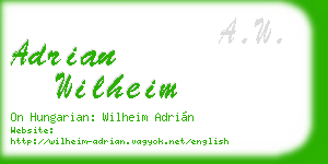 adrian wilheim business card